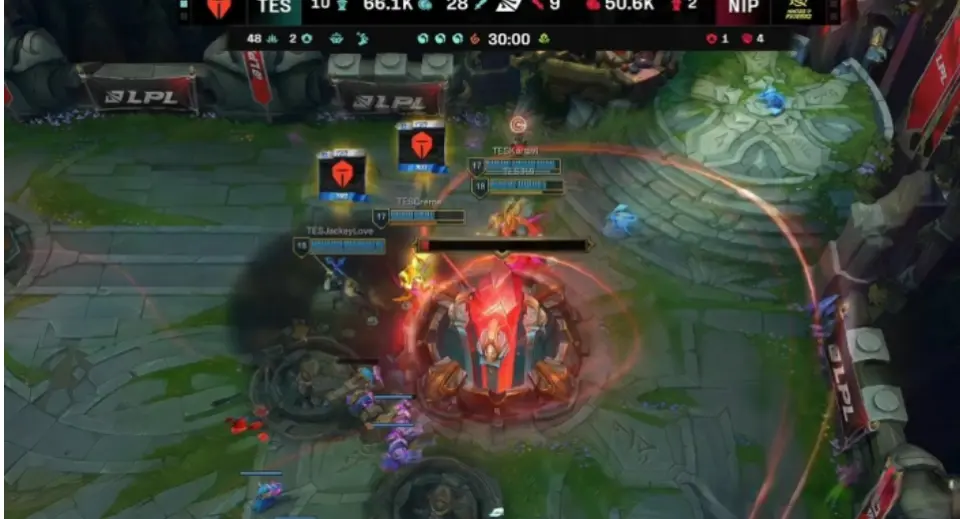 量比赛就结, 对阵NIP